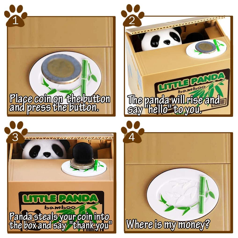 Cat Panda Stealing Coin Money  - Coin Operated Kiddie Ride 评论和价格