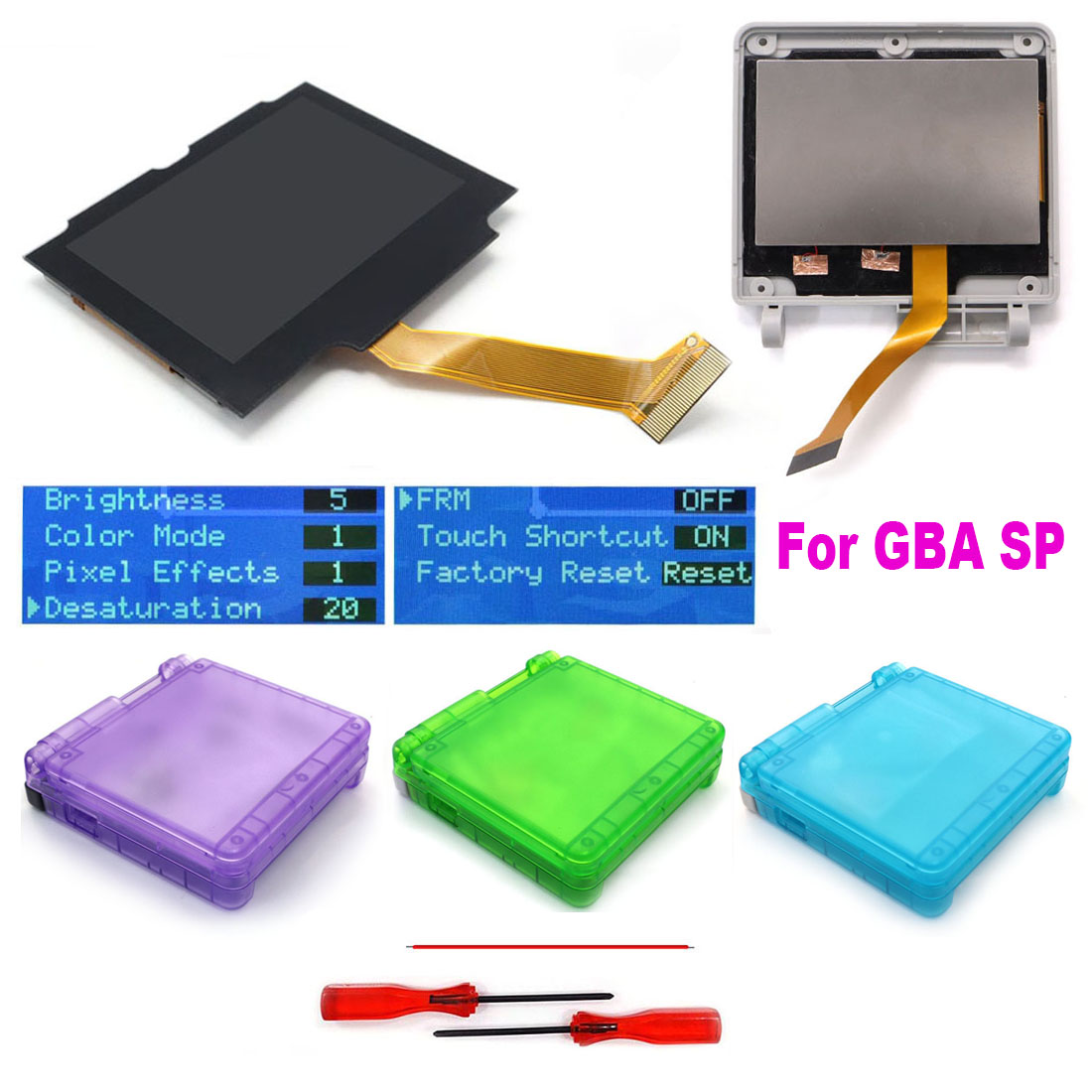 HISPEEDIDO For GBA SP IPS V5 S - Lcd Screen Arcade 评论和价格