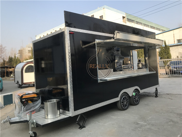 Large Space Square Fast Food T - Hot Dog Vending Cart 评论和价格